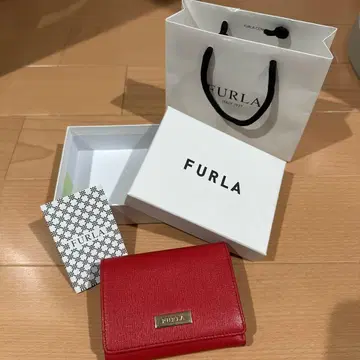 FURLA 레드 3단 폴더형 지갑