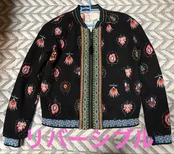 Desigual 리버서블 블루종 점퍼 자켓 블랙 화이트