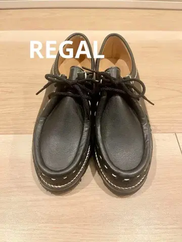 새상품급 REGA 리갈 가죽 로퍼 치로리안 슈즈 22.5 화이트 스티치