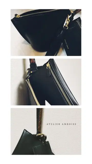 ATELIER AMBOISE 아틀리에 앙부아즈 트리오 파우치 백
