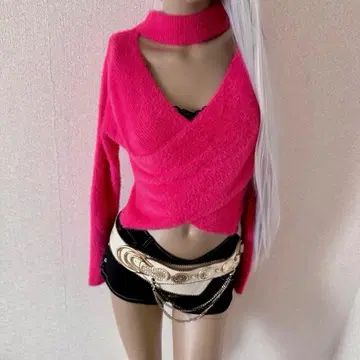 초커넥    갸루 니트  세이