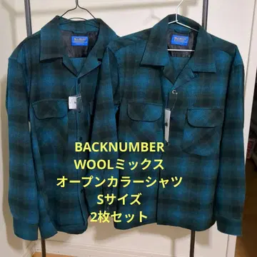 백넘버 보드 셔츠 울 믹스 오픈 카라 셔츠 펜들턴