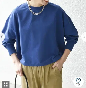 SHIPS any 쉽스에니 인레이 롱 슬리브 컴팩트 풀오버