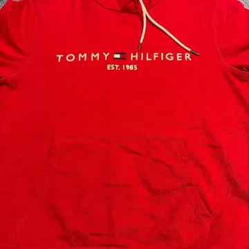 TOMMY HILFIGER 레드 후드티