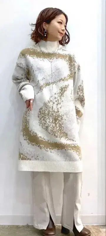 PAGEBOY 마블 재규어 니트 원피스