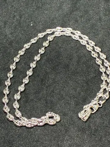 미사용품 빈티지 실버 목걸이 925 각인 있음