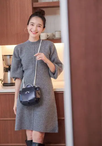 키타무라 니트 원피스 그레이 M 사이즈