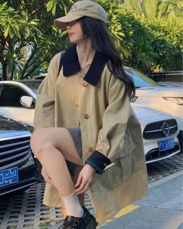 트렌치코트 자켓 베이지