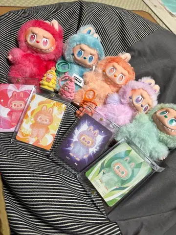 컬러풀 봉제 인형 5개 세트 덤 3개