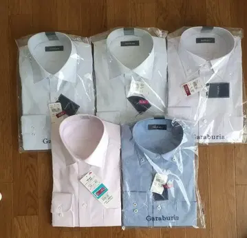 [ 새상품 미사용 ] 탑밸류 긴팔 와이셔츠 남성용 M 사이즈 5벌 세트