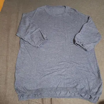 다크 블루 5부 소매 니트 스웨터