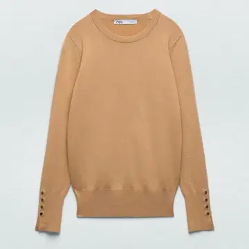[ 새상품급 ] ZARA 베이지 긴팔 니트 M 사이즈