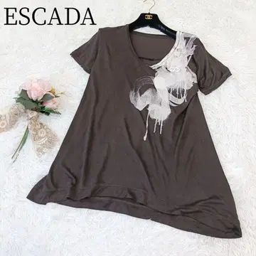 [ 에스카다/ESCADA ] 반팔 티셔츠 블랙 루즈핏 워셔블