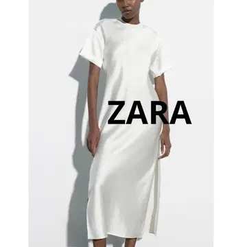 새상품급 ZARA 반팔 롱 원피스 슬릿 새틴 UNIQLO H&M