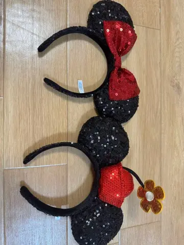 미키 귀 머리띠 스팽글 포함