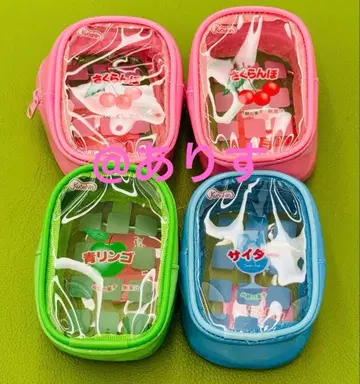 다이토 한정판 체리 모찌 클리어 파우치