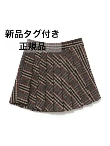 andmary Monica check pleats mini skirt S