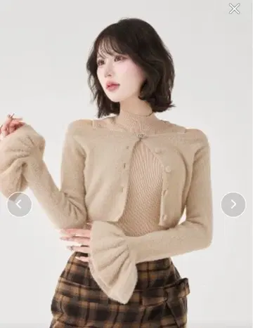 다리치 앙상블 샤기 니트탑