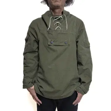 60s 유로 빈티지 아노락 후드티 카키 스노우 파카