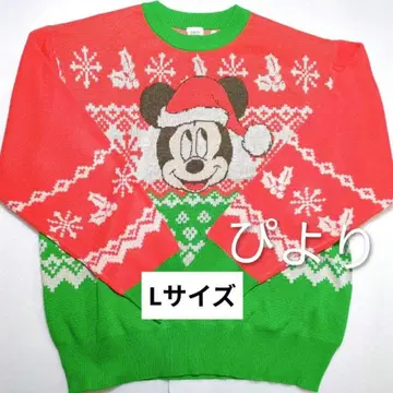 디즈니 아베일 크리스마스 미키 니트 스웨터 L 사이즈