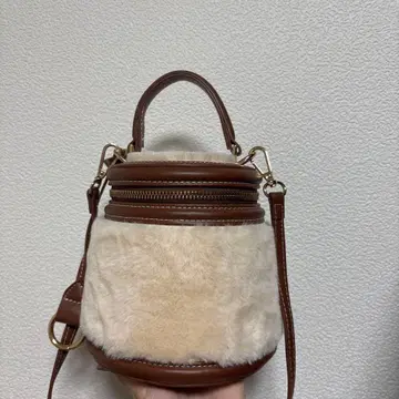 인조 모피 숄더백