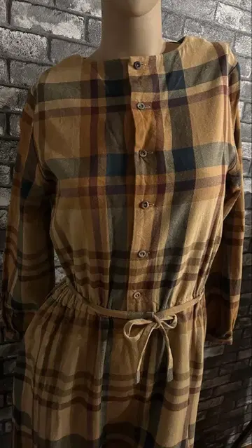 l'atelier du savon 체크 무늬 셔츠 원피스