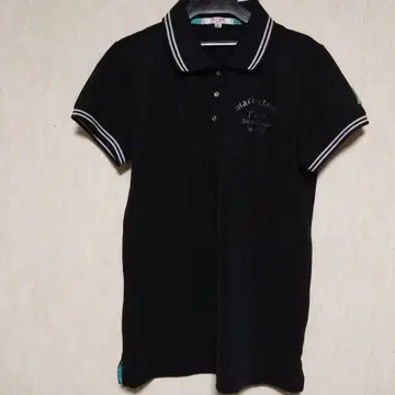 marie claire 골프 피케 셔츠 블랙 L 사이즈