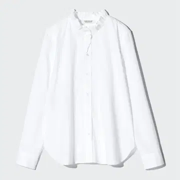 유니클로 코튼 스트레치 프릴 셔츠 콩뜨와 데 꼬뜨니에 콜라보