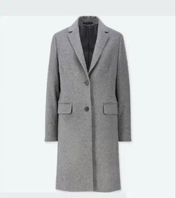 UNIQLO 울 캐시미어 체스터 코트 그레이