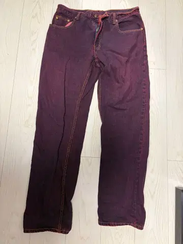 다크 퍼플 데님 팬츠