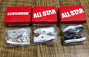 컨버스 미니 피규어 컬렉션 3개 세트 제브라 원스타 화이트 블랙