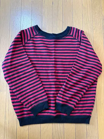 BEAMS 빨간색과 검은색 스트라이프 트레이닝복 L