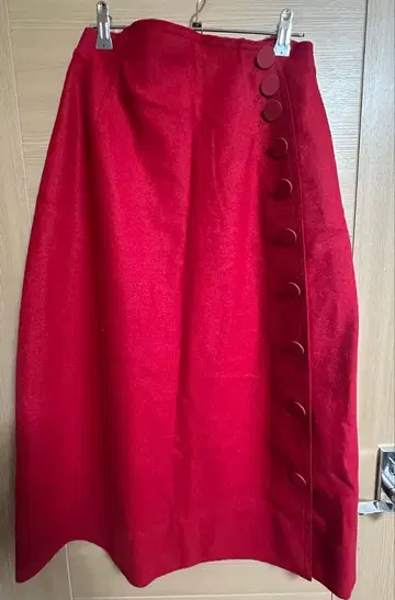 레드 플레어 스커트 36