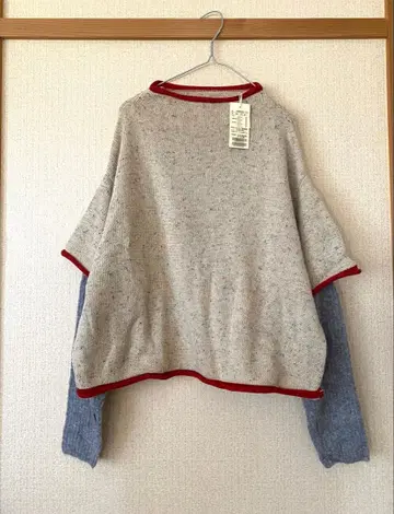 새상품 6050엔 큐브 슈가 넉넉한 빅 사이즈 긴팔 니트 스웨터 M