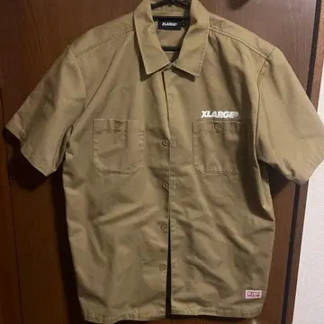 XLARGE 반팔 워크 셔츠 L 베이지