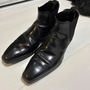 Regal 블랙 가죽 사이드 고어 부츠