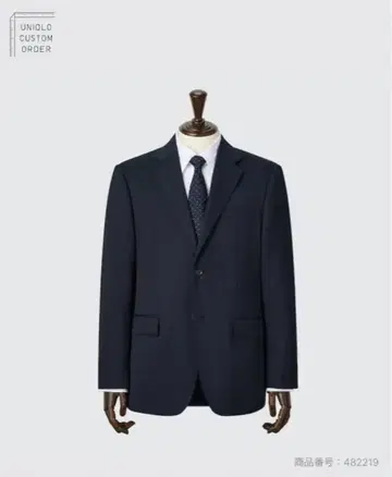 유니클로 스트레치 울 자켓 MEN 46 네이비