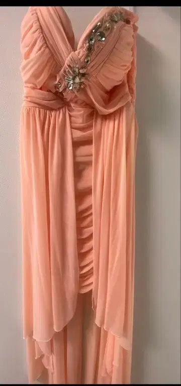 엘레강트한 핑크 롱 드레스