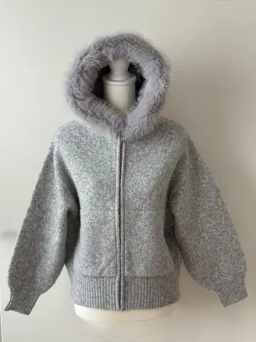 스나이델 화이트 그레이 퍼 후드 후드티 사이즈 1 미사용 새상품