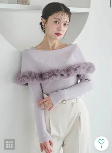 Noela 퍼 트리밍 칼라 니트