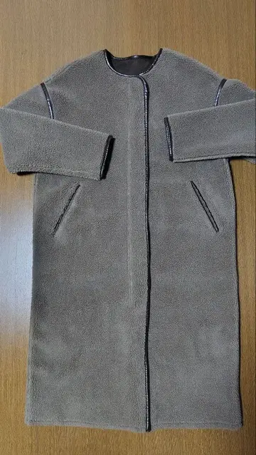 B:MING 플리스 롱 코트 그레이