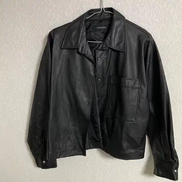 JEANASIS 블랙 가죽 자켓