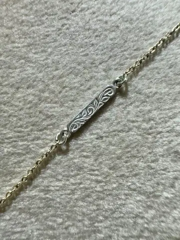 maxi Silver925 K10YGC 플레이트 목걸이