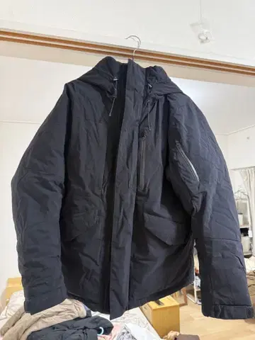 BEAMS 빔즈 다운 자켓 발수 나일론 네이비 후드 M