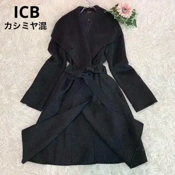 D57. ICB [캐시미어 혼방/여배우 옷깃 롱 코트] S 벨트 A라인