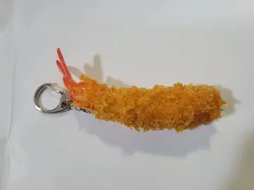 식품 샘플 새우 플라이 키링