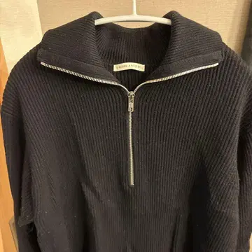 UNITED ARROWS 블랙 집업 스웨터