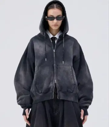 soerte Heavy weight double zip-up hoodie