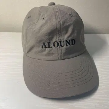 ALOUND 로고 나일론 캡 베이지