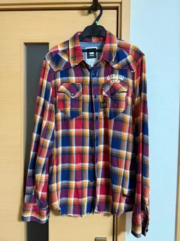 G-STAR 체크 데님 셔츠